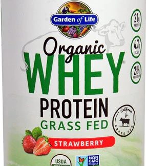 Garden of Life Organic Whey Protein Grass Fed Strawberry -- 12 Servings