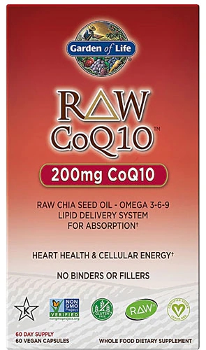 Garden of Life Raw CoQ10 -- 200 mg - 60 Vegan Capsules