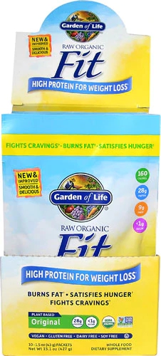 Garden of Life RAW Organic Fit™ High Protein for Weight Loss Original -- 10 Packets