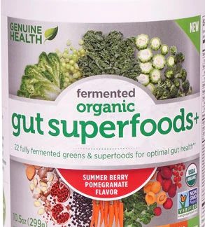 Genuine Health Fermented Organic Gut Superfoods Plus Summer Berry Pomegranate -- 23 Servings