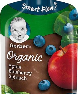 Gerber 2nd Foods Organic Baby Food Apples Blueberries & Spinach -- 3.5 oz