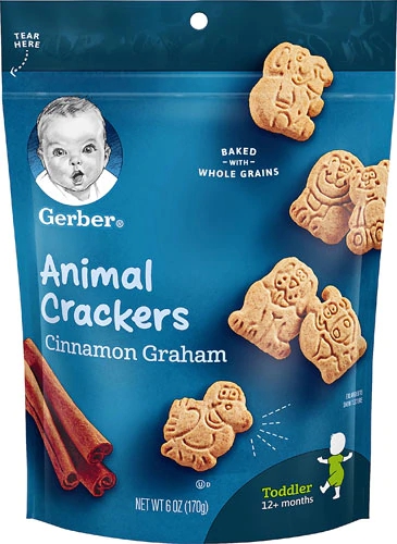 Gerber Animal Crackers Cinnamon Graham -- 6 oz