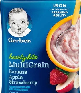 Gerber Hearty Bits MultiGrain Cereal Banana Apple Strawberry -- 8 oz