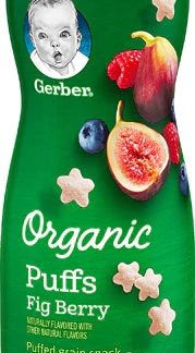 Gerber Organic Puffs Puffed Grain Snack Fig Berry -- 1.48 oz