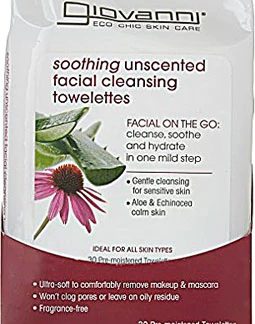 Giovanni Facial Cleansing Towelettes - Unscented -- 30 Pre-moistened Towelettes