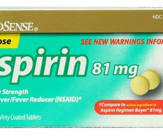 Good Sense Aspirin Low Dose -- 81 mg - 120 Enteric-Coated Tablets