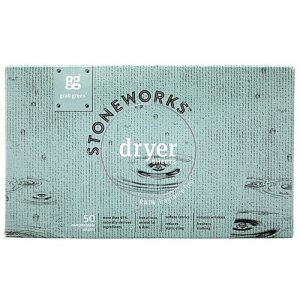 GrabGreen Stoneworks™ Dryer Sheets Rain -- 50 Compostable Sheets