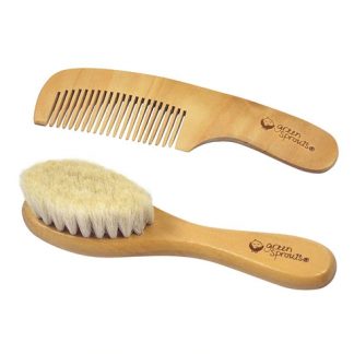 Green Sprouts Comb and Brush Set -- 2 Pieces