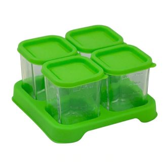 Green Sprouts Fresh Baby Food Glass Cubes 4 oz Green -- 4 Pack
