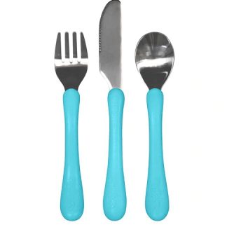Green Sprouts Learning Cutlery Set-Aqua-12mo+ -- 1 Set