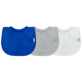 Green Sprouts Stay-dry Milk Catcher Bib-Blue Set-0/6mo -- 3 Pack