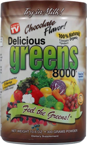 Greens World Inc. Delicious Greens 8000® Chocolate -- 10.6 oz
