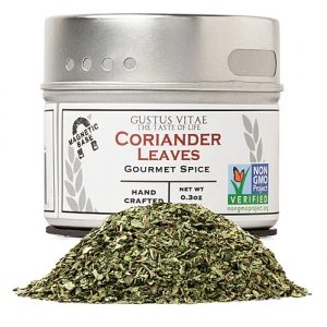 Gustus Vitae Gourmet Spice In Magnetic Tin Coriander Leaves -- 0.3 oz