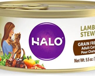 Halo Purely For Pets Grain Free Adult Cat Food Lamb Stew -- 5.5 oz Each / Pack of 12