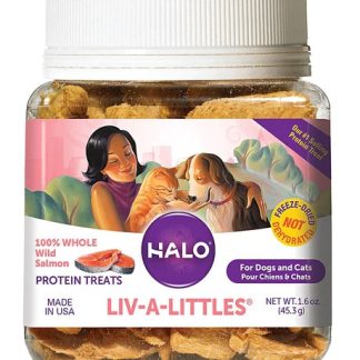 Halo Purely For Pets Liv-a-Littles® Protein Treats for Cats & Dogs Wild Salmon -- 1.6 oz
