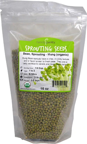 Handy Pantry Organic Mung Bean Sprouting Seeds -- 16 oz