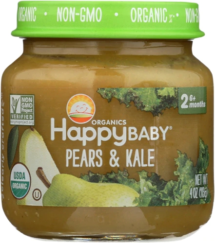 Happy Baby Organic Pears & Kale -- 4 oz