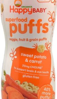 Happy Baby Superfood Puffs Organic Baby Food Sweet Potato & Carrot -- 2.1 oz