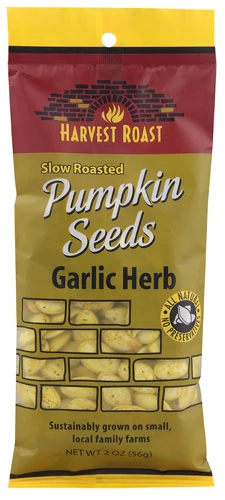 Harvest Roast Slow Roasted Pumpkin Seeds Garlic Herb -- 2 oz