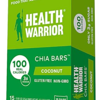 Health Warrior Chia Bars Gluten Free Vegan Coconut -- 15 Bars