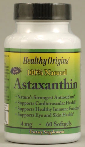 Healthy Origins Astaxanthin -- 4 mg - 60 Softgels