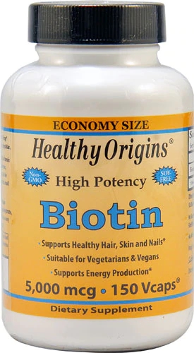 Healthy Origins Biotin -- 5000 mcg - 150 Vcaps®