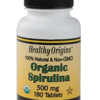 Healthy Origins Organic Spirulina -- 500 mg - 180 Tablets