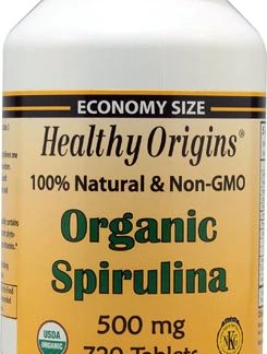 Healthy Origins Organic Spirulina -- 500 mg - 720 Tablets