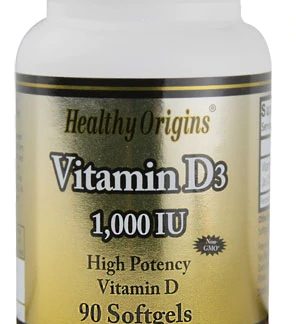 Healthy Origins Vitamin D3 -- 1000 IU - 90 Softgels