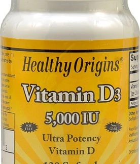 Healthy Origins Vitamin D3 -- 5000 IU - 120 Softgels
