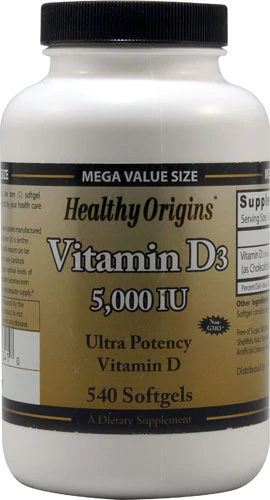 Healthy Origins Vitamin D3 -- 5000 IU - 540 Softgels