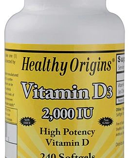 Healthy Origins Vitamin D3 -- 2000 IU - 240 Softgels