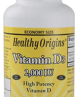 Healthy Origins Vitamin D3 -- 2000 IU - 360 Softgels