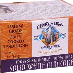 Henry & Lisa's Natural Seafood Solid White Albacore Tuna Sashimi Grade -- 5 oz