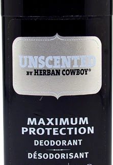 Herban Cowboy Maximum Protection Deodorant Unscented -- 2.8 oz