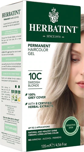 Herbatint Permanent Haircolor Gel 10C Swedish Blonde -- 1 Kit