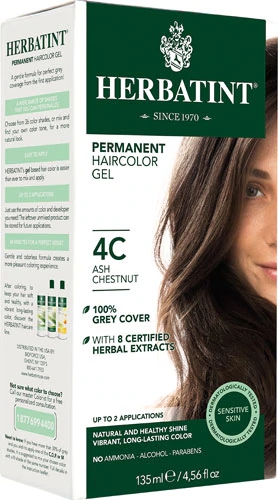 Herbatint Permanent Haircolor Gel 4C Ash Chestnut -- 4 fl oz