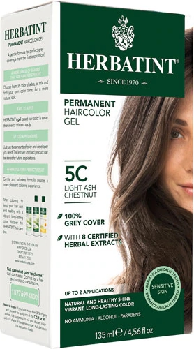 Herbatint Permanent Haircolor Gel 5C Light Ash Chestnut -- 135 mL