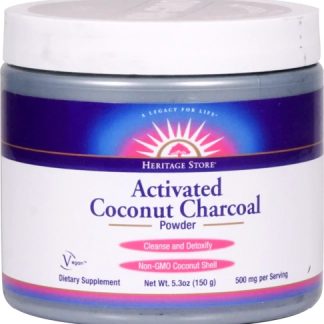 Heritage Products Activated Coconut Charcoal Powder -- 500 mg - 5.3 oz