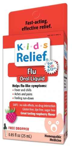 Homeolab USA Kids Relief Flu Oral Liquid Raspberry -- 0.85 fl oz