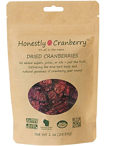 Honestly Cranberry Dried Cranberries Unsweetened -- 1 oz