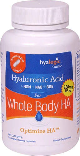 Hyalogic Hyaluronic Acid for Whole Body HA -- 120 mg - 30 Delayed Release Capsules
