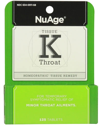 Hyland's NuAge® Tissue K Throat -- 125 Tablets