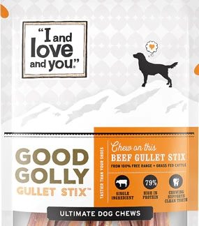 I and Love and You Good Golly Gullet Sticks - 6 inch Beef -- 5 Treats