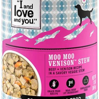 I and Love and You MOO MOO Venison Stew Beef & Venison Morsels -- 13 oz Each / Pack of 12