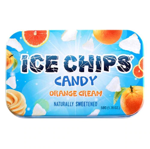 Ice Chips Candy Tin Orange Cream -- 1.76 oz