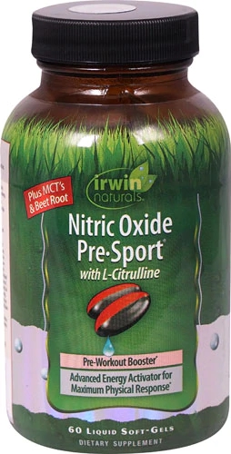 Irwin Naturals Nitric Oxide Pre-Sport® with L-Citrulline -- 60 Liquid Softgels