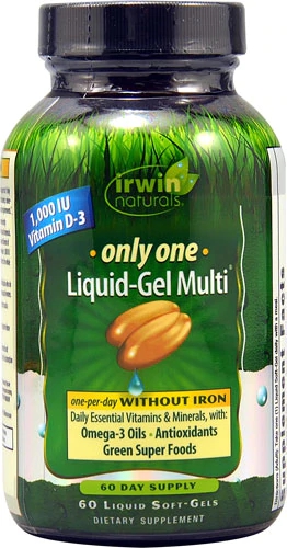 Irwin Naturals Only One Liquid-Gel Multi™ Without Iron -- 60 Liquid Softgels