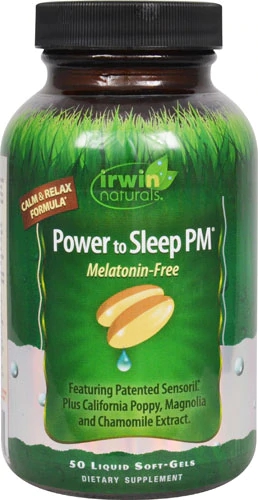 Irwin Naturals Power to Sleep PM® Melatonin-Free -- 50 Liquid Softgels