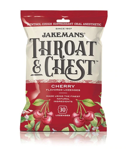Jakemans Throat & Chest™ Flavored Lozenges Cherry -- 30 Lozenges
